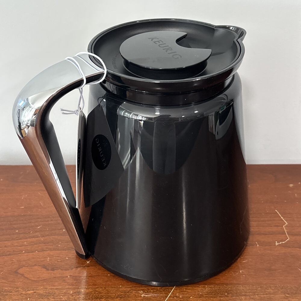 KEURIG 2.0 K-CARAFE THERMAL COFFEE POT Black with Silver Handle 4 Cup 32 oz NEW - Picture 2 of 7
